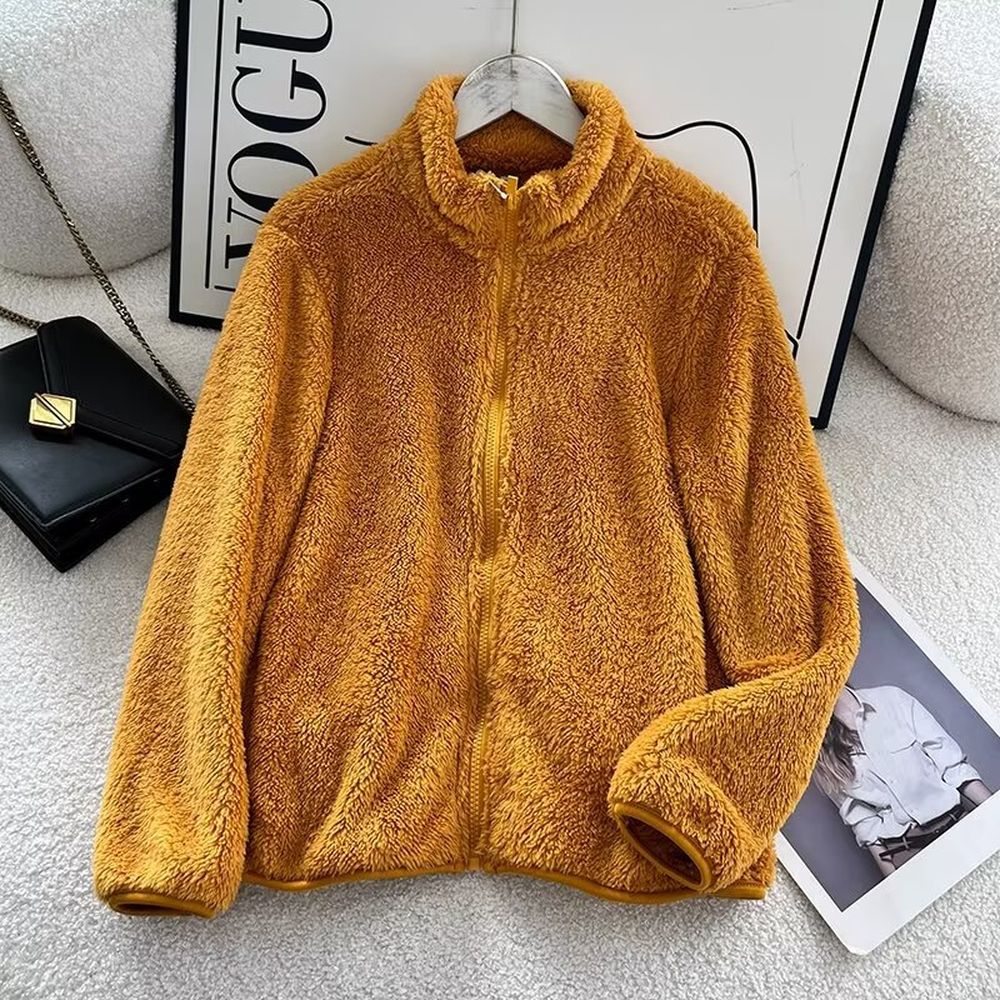 Women's Warm Plush Fleece Jacket Long Sleeve